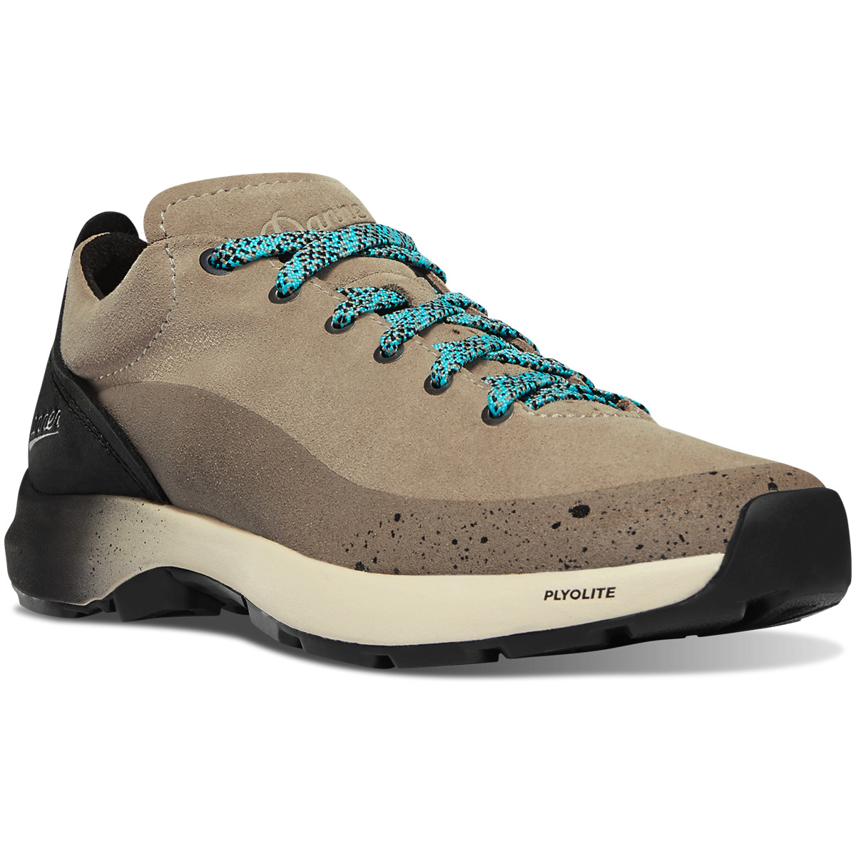 Danner Womens Caprine Low Suede Hiking Shoes Khaki/Black - ELS213675